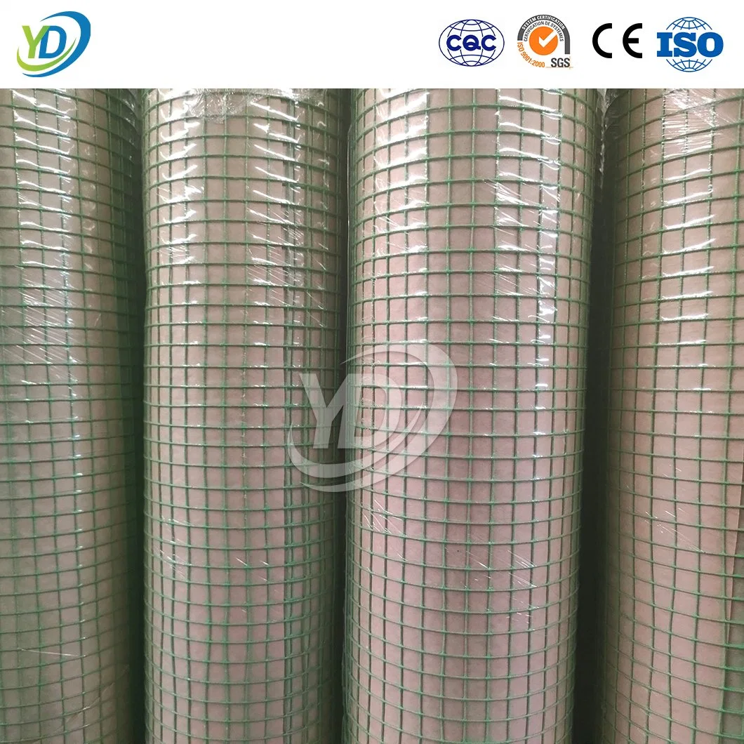 China Yeeda Wire Mesh Geschweißte Drahtgewebe Mesh Hersteller 20 X 20 X 1,0mm Heißgetaucht Elektro PVC beschichtet geschweißt Drahtgitter Rolle für temporäre Zaun Kunststoff verwendet