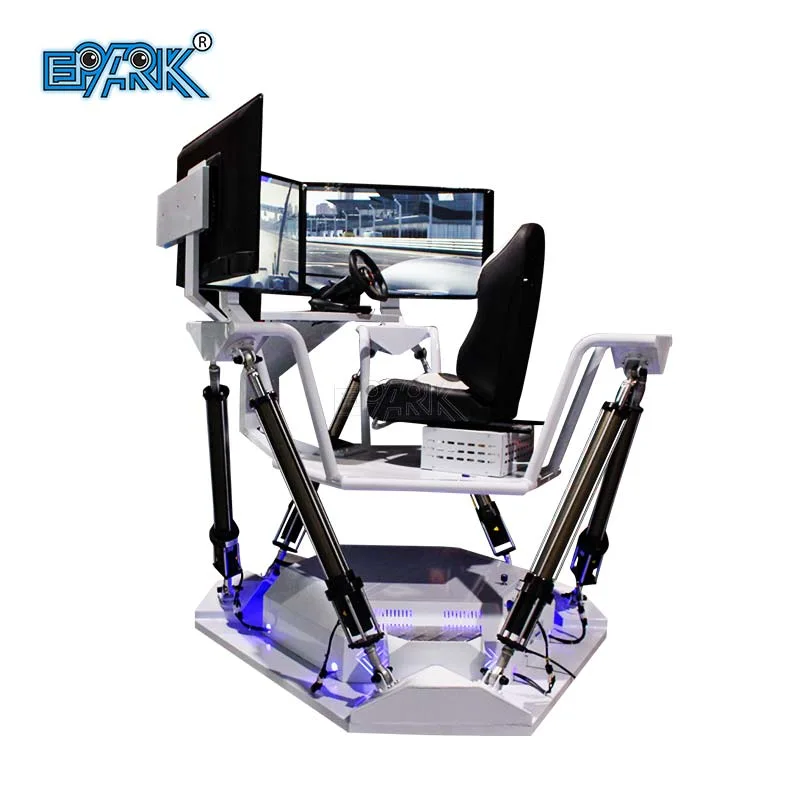 Virtual Reality Three Screen Six Axis Driving Arcade Game Machine Gaming Simulator