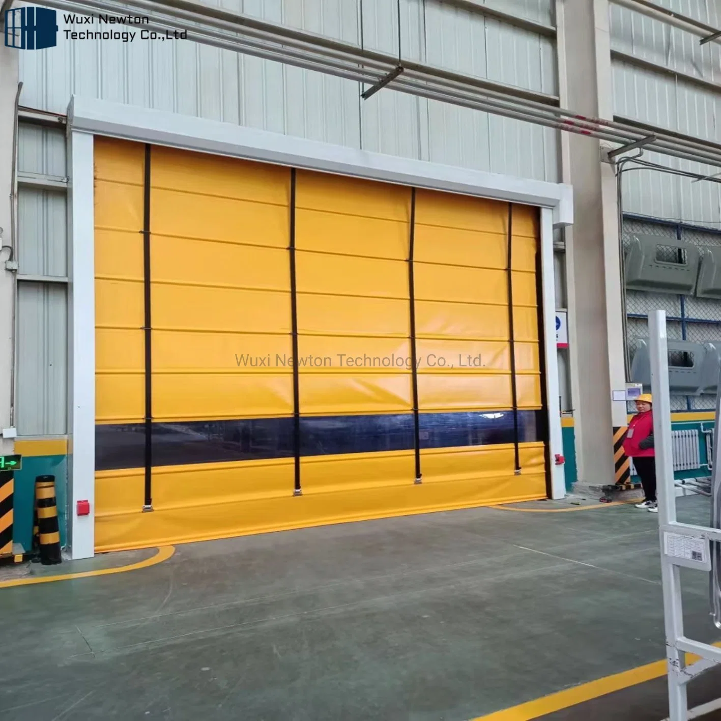 Automatic Industrial High Speed Roll up Sliding Stacking PVC Stacked Fast Door for Warehouse