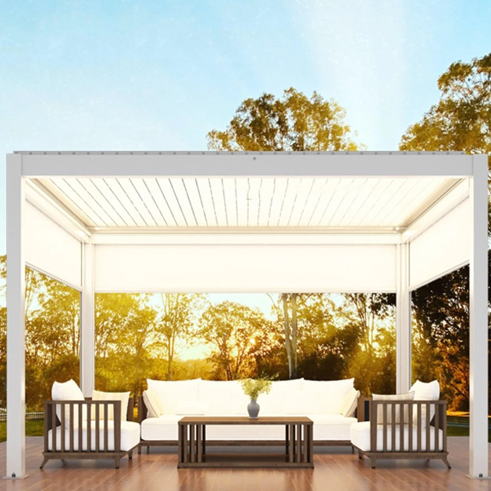 Independiente del jardín moderno en el exterior de aluminio Pérgola Gazebo impermeable Bioclimatica Patio Manual 6X3M precio