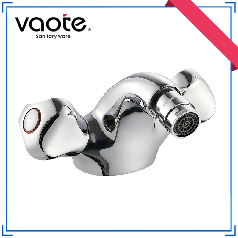 Double Handle Brass Chromed Bathtub Faucet Zinc Bath Mixer (VT 61601)