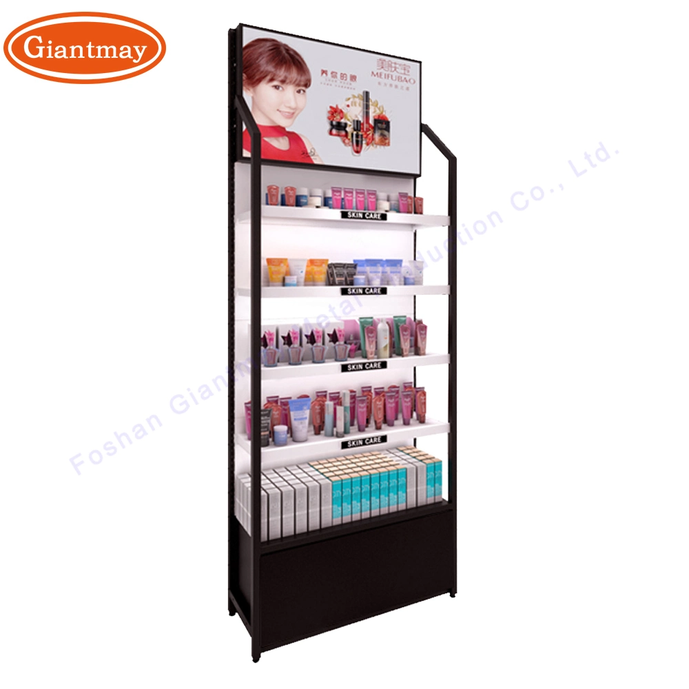 Advertising Nail Polish, Eyelash Cosmetic Rack Display Shelving Metal Make up Stands