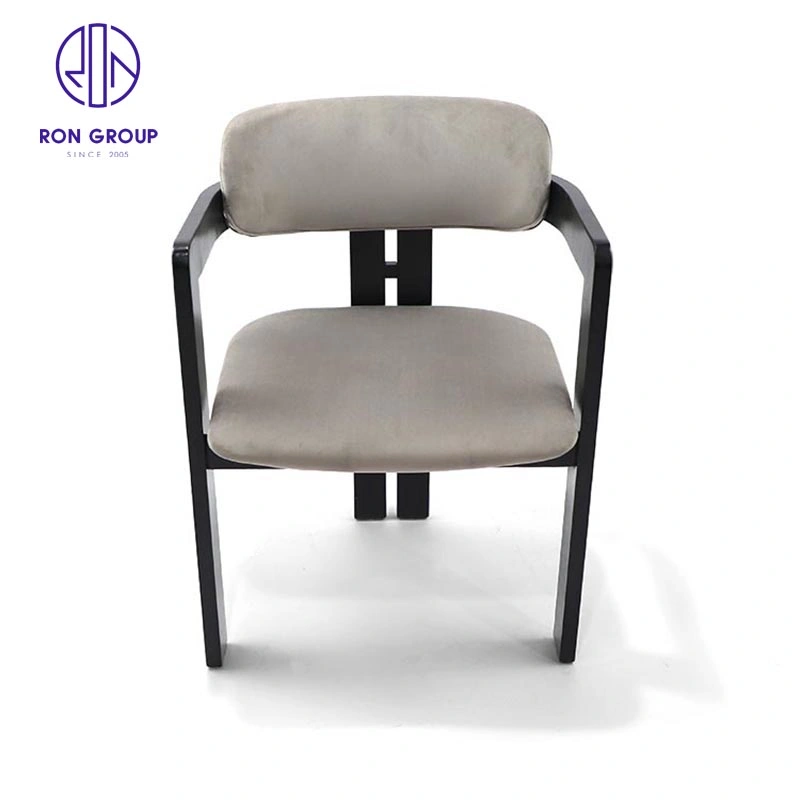 Popular Restaurant Hotel Furniture Ash Wood Chair with Velvet Dining Chair