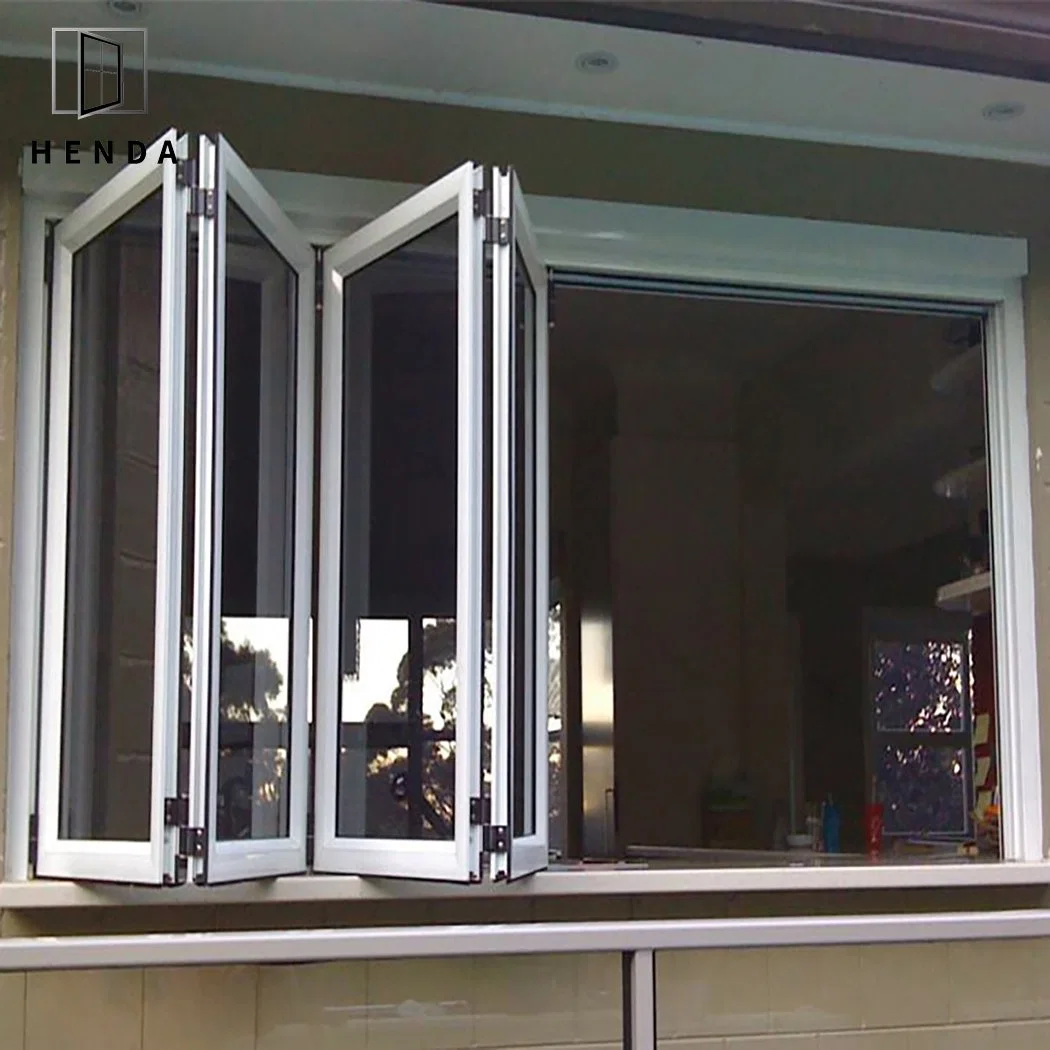 Large View Aluminum Folding Window Building Material Aluminium Manufacturer Glass Folidng Window