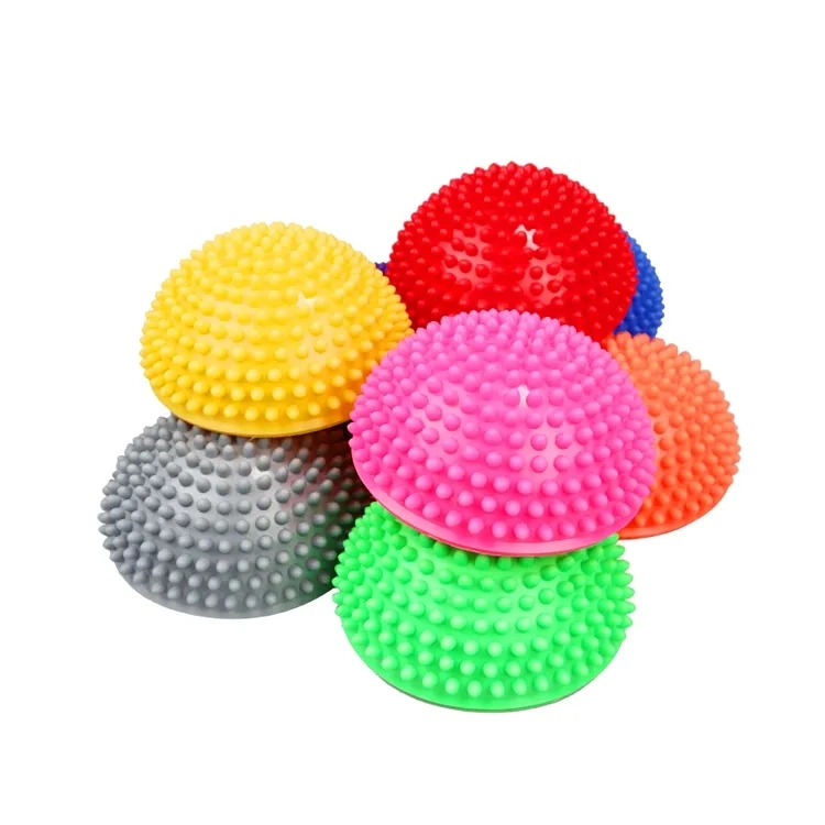 Aufblasbarer PVC Massage Point Half Fit Ball Balance Trainer Stabilisator Fitness-Pilates-Fitness Balancing Ball