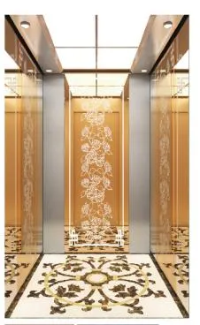 Golden Passenger Home House Villa Panoramic Building Elevator Home Lift