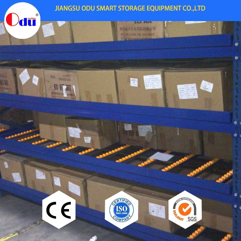 Industrial Warehouse Storage Selective Medium Duty Automatic Steel Rolling Shelf for Logistics Company