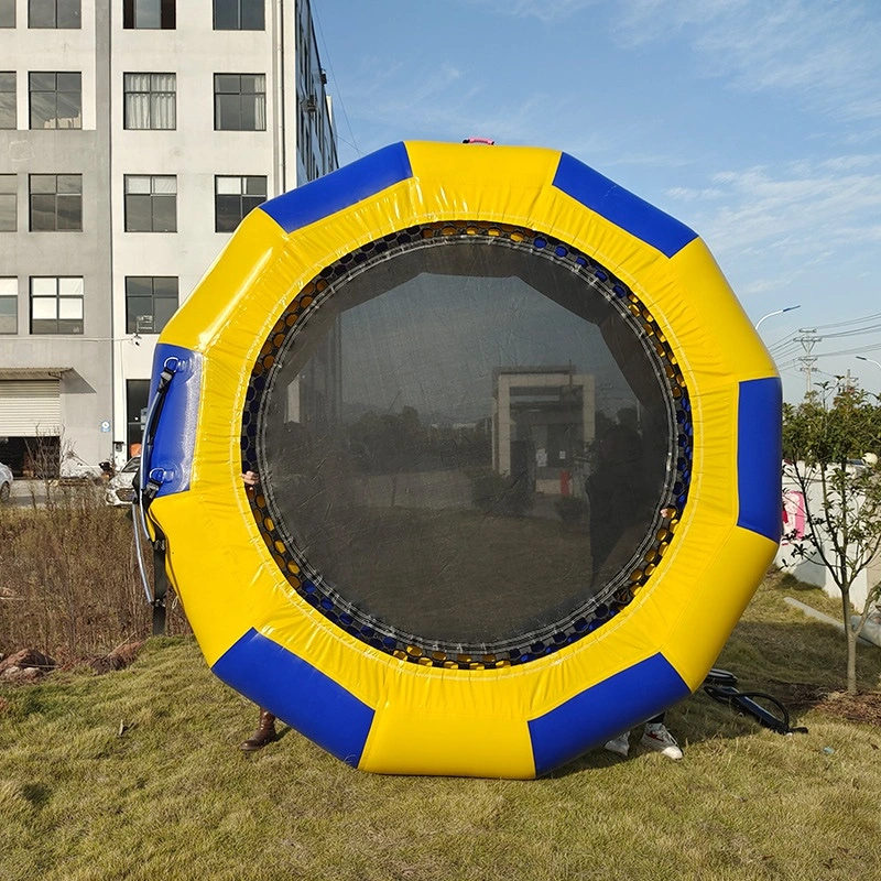 L'été de l'eau pour les enfants Trampoline gonflable flottante jeu Jumping gonflable Trampoline d'eau