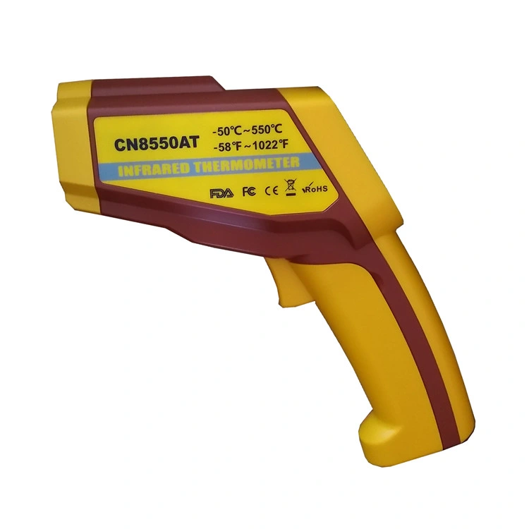 Cn8550en lectura rápida de doble láser infrarrojo Digital Min Max Avg Dif la medición de temperatura de la Pistola DE TERMÓMETRO IR 550c