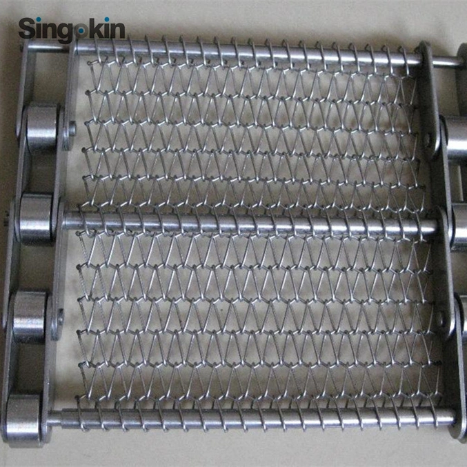 Light Weight Food Grade Stainless Steel Wire Mesh Ladder Flat Flex Conveyor Belt