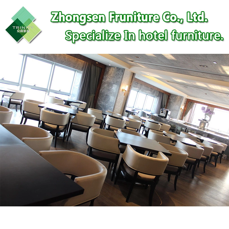 Personalização de tecido de metal em madeira moderno mobiliário de cadeira de mesa de couro para o hotel Restaurante Sala de Jantar Bar Cafe