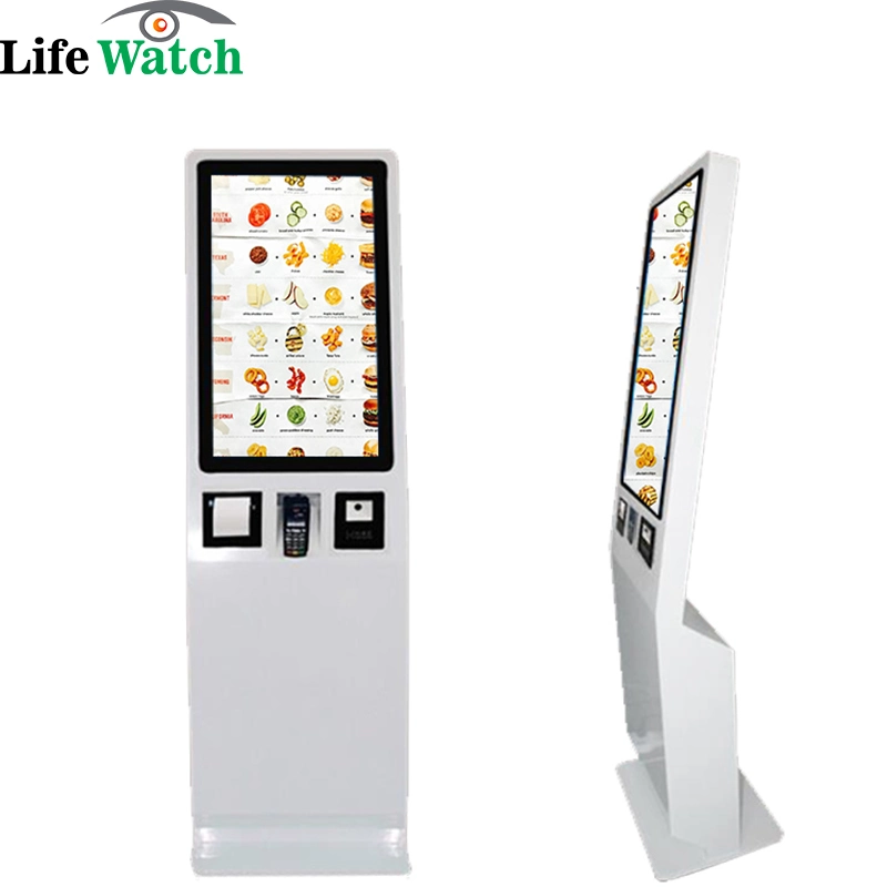 32-Inch Android or Windows Free Stand Self-Service Order Payment Check-out LCD Kiosk Terminal Built-in Camera NFC Module Qr Scanner