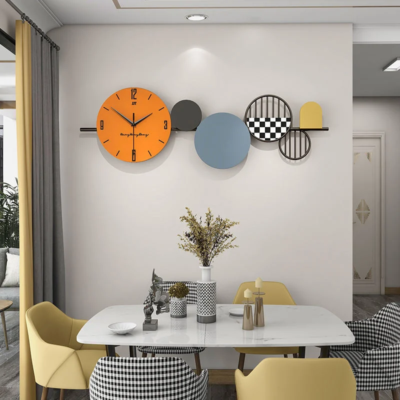 Newly Large Metal Wall Clock Nordic Minimalist Decorative Wall Clock for Living Room Home Wall Decor