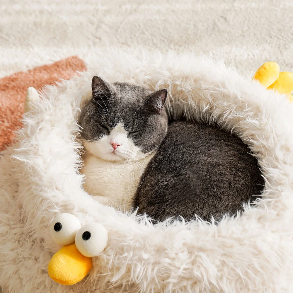 Camas de dormir Round Cat Dog Bed cómodo Chicken Coop Cat Cama