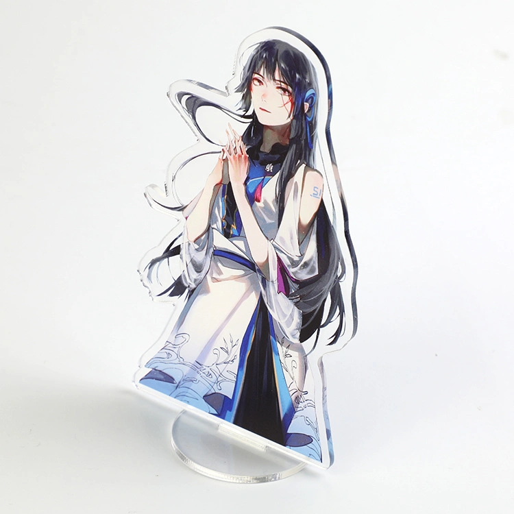 Personnalisé imprimé en forme personnalisé figure transparent en acrylique transparent Standee d'affichage