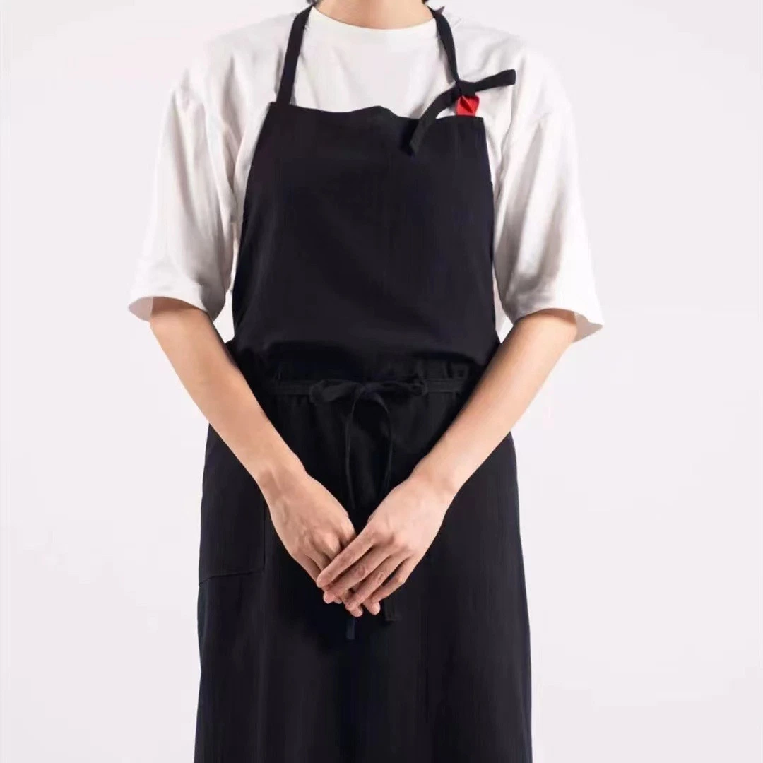 Factory Custom Cotton Simple Apron Home Kitchen Apron Fashion Outside Wear Cute Apron Support Custom Logo