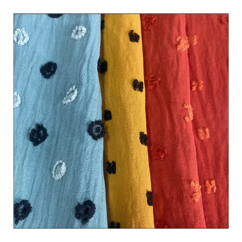 Günstige Super Soft Woven 160gsm Jacquard Dots 100% Polyester Luftstrom Cey Embroidery