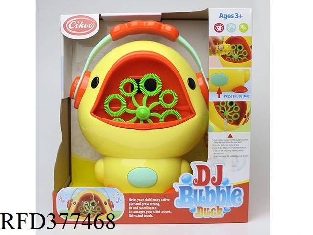 Yellow DJ Music Duck Electric Auto Blowing Bubble Machine