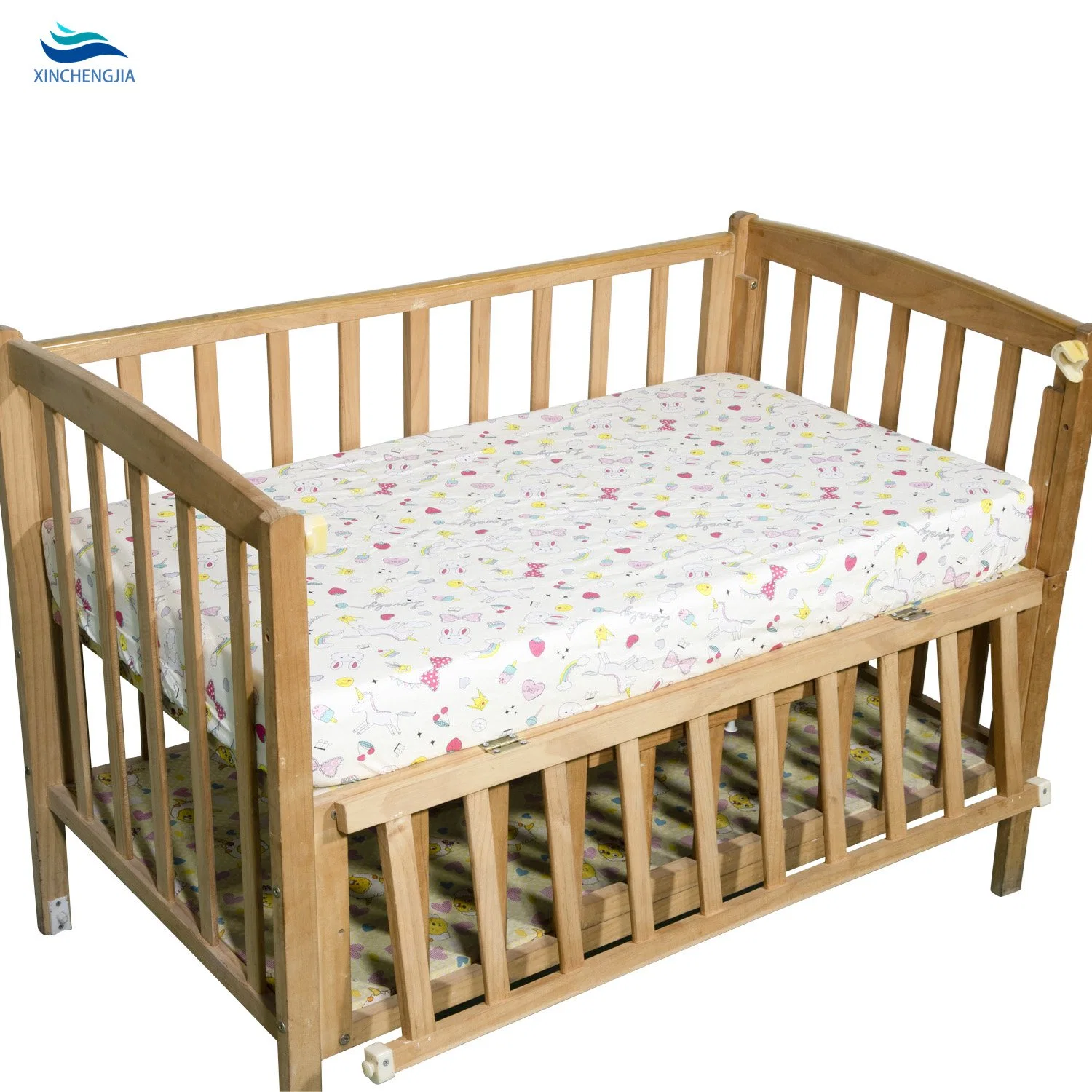 Wholesale/Supplier Organic 100% Pure Lyocell Pure Bamboo Baby Cot Bed Fitted Crib Bed Sheet Set Kids