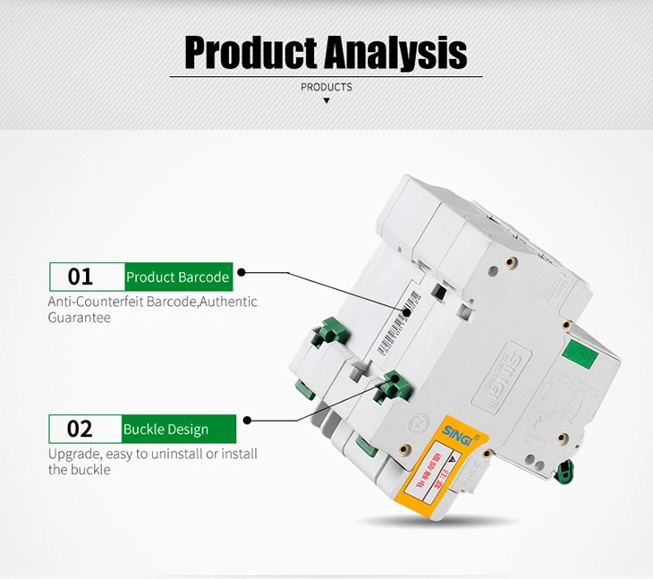 1-4p Air Singi Price RCBO Electronic Circuit Breaker with High quality/High cost performance Sg65le-63