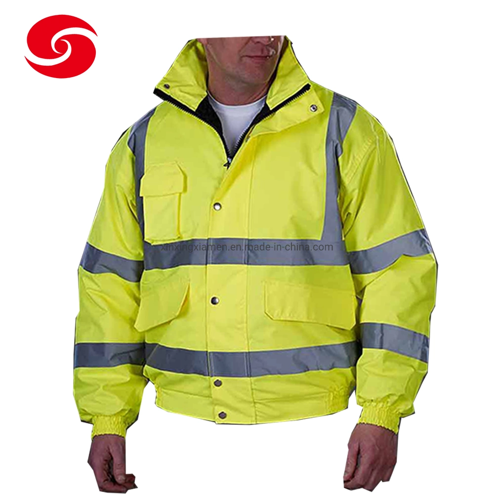 High Density Polyester Oxford Hi Vis Jacket Traffic Security Reflective Safety Clothing