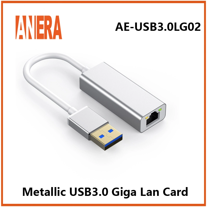 Anera Aluminum Alloy USB3.0 to Ethernet Adapter RJ45 Gigabit LAN Card Network Card