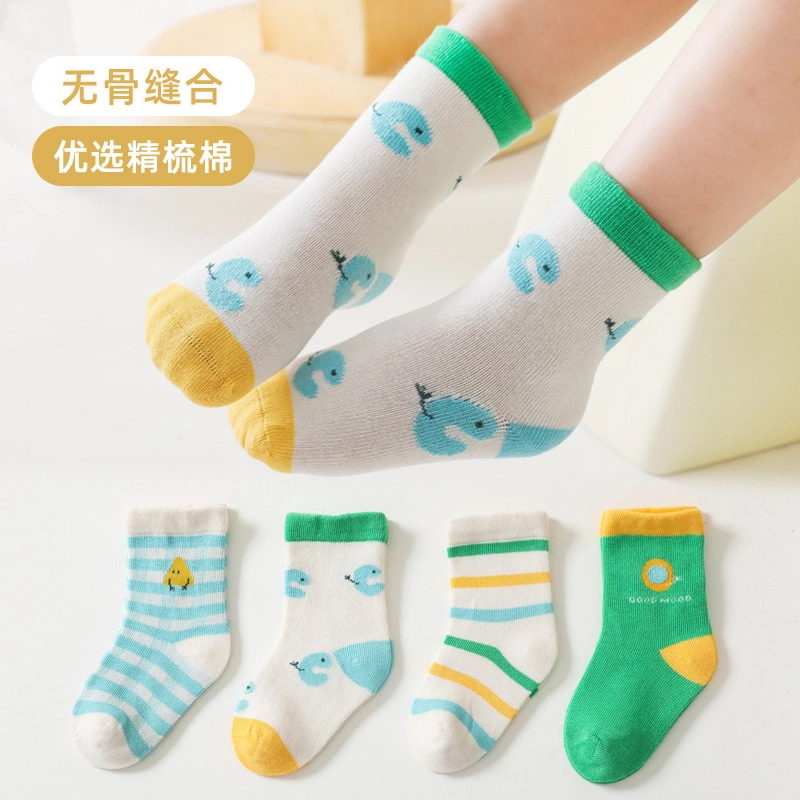 Großhandel Frühling Herbst neue Kinder Klasse Boneless Baumwolle Baby Socken