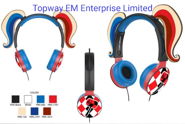 OEM Factory Wholesale/Supplier Wired Kids Headphone with Colorful Nylon Hair Popular for Girls Gift