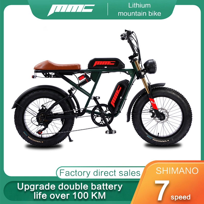 5%off 48V 500W Fat Tire Electric Snow Mountain Bike with 13/ 26ah Lithium-Ion Battery