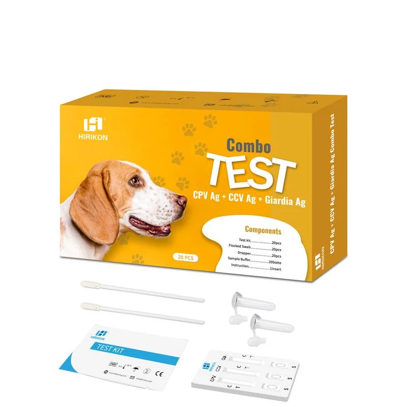 Veterinarios Hirikon Cpv Kit de Prueba rápida de antígenos de la CCV Cpv Gia Prueba rápida Kit para perro heces