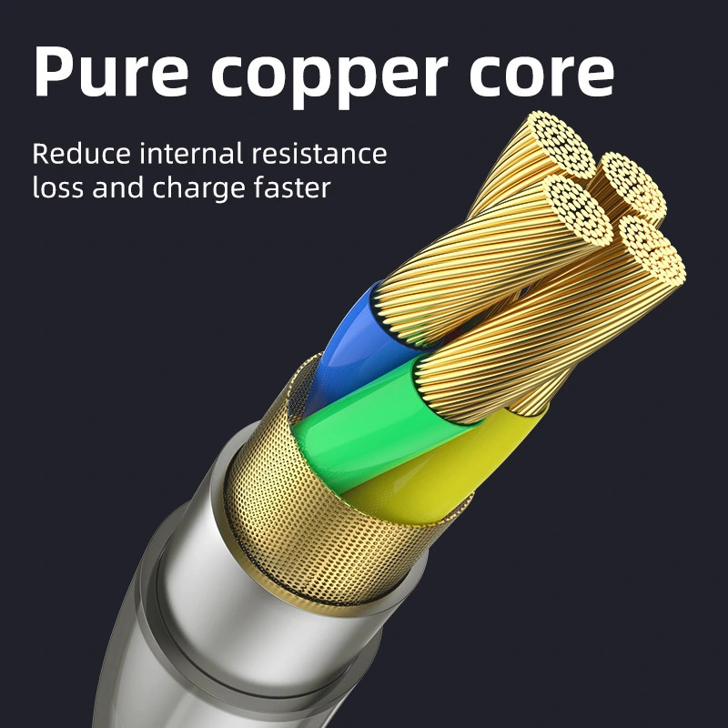 Voyant lumineux 3 en 1 3A LA CHARGE RAPIDE Micro USB Câble de type C pour les iphones téléphone Samsung