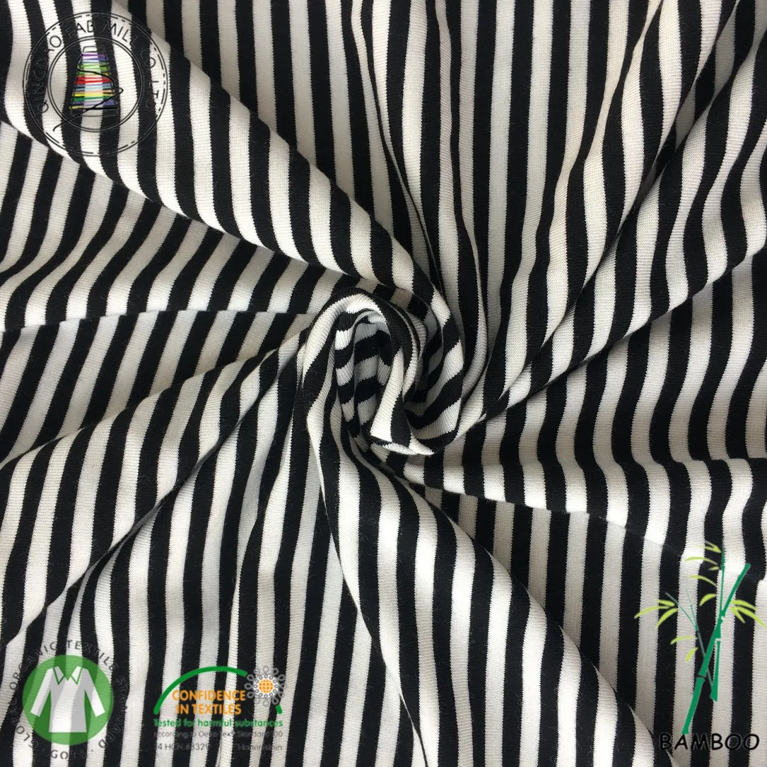 High Quality Bamboo/Spandex Knitting Jersey Stretch Fabric for T-Shirt (QF16-2522-S-38338)