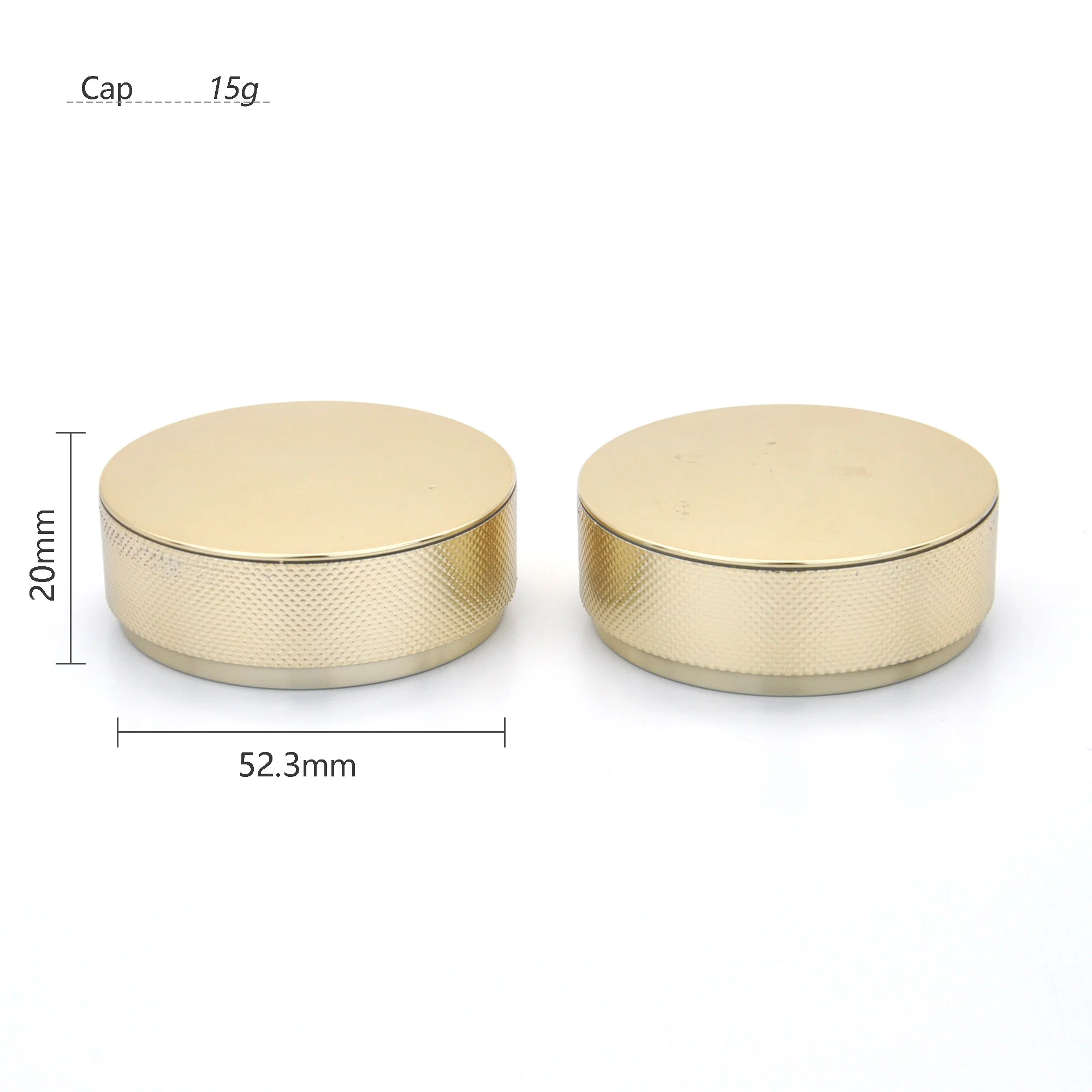 Bouchons à vis en aluminium Jar Cosmétique 28mm 50mm Jar cosmétiques Gold bouchon à visser le bouchon de plastique rond