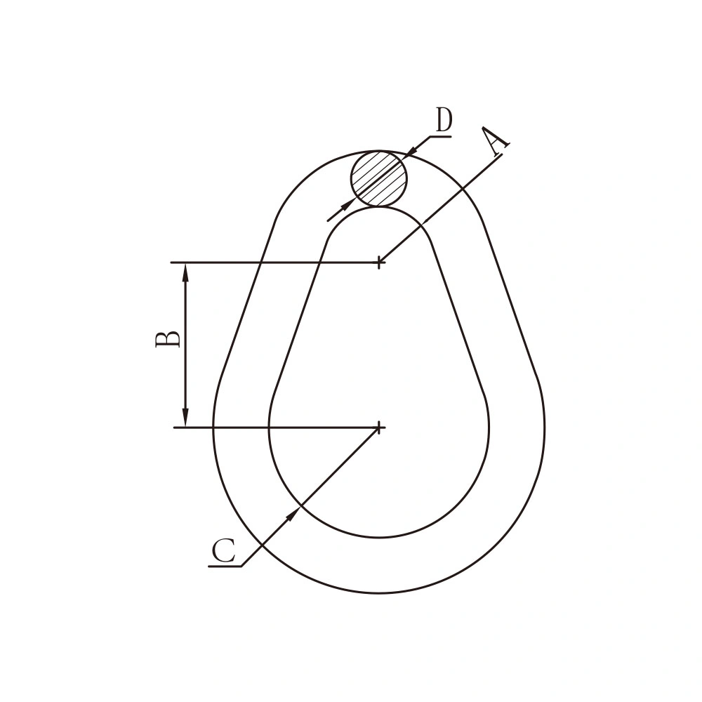 Aleación de acero forjado de anillo con forma de pera