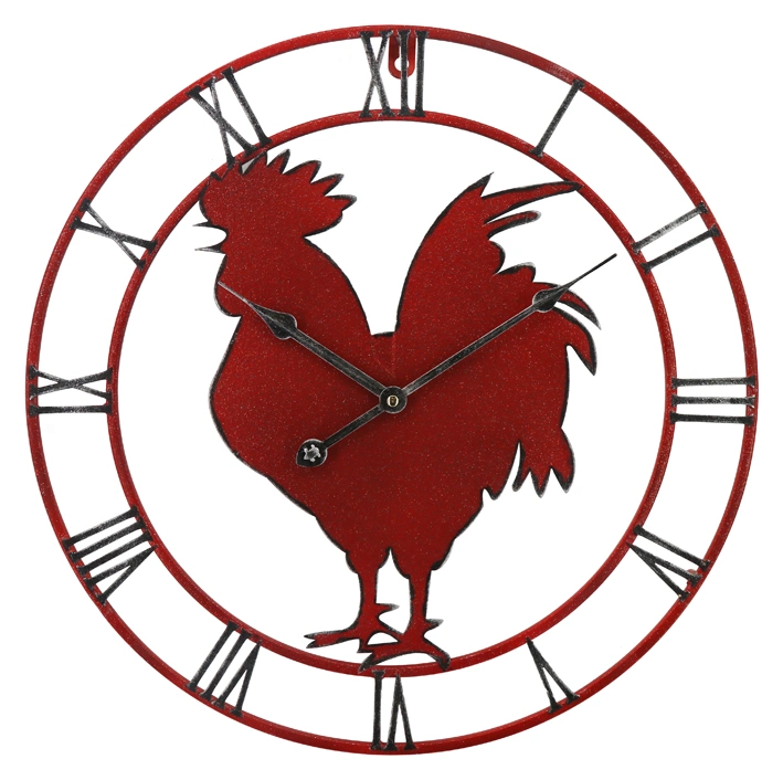 Reloj de pared de diseño de granja de tamaño pequeño de hierro