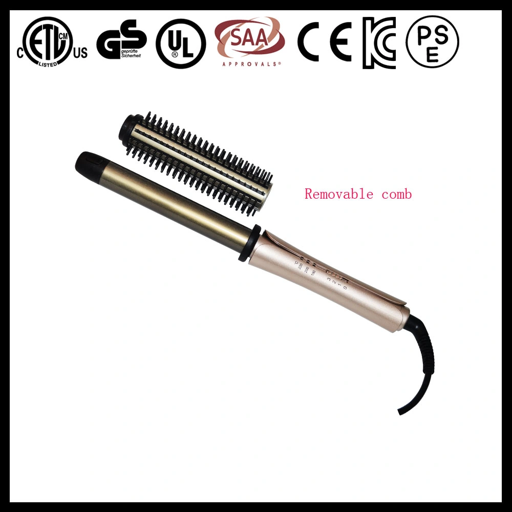 Tourmaline Ceramic Oxide Titanium 3 in One Hair Curler Set with Removable Brush