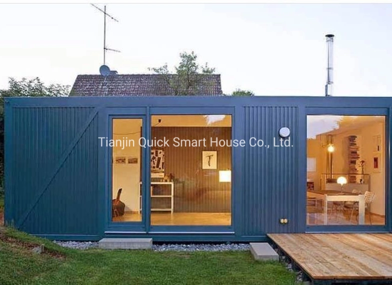 Embalagem plana de montagem rápida caixa de envio Solar Powered Tiny Prefab House Casas