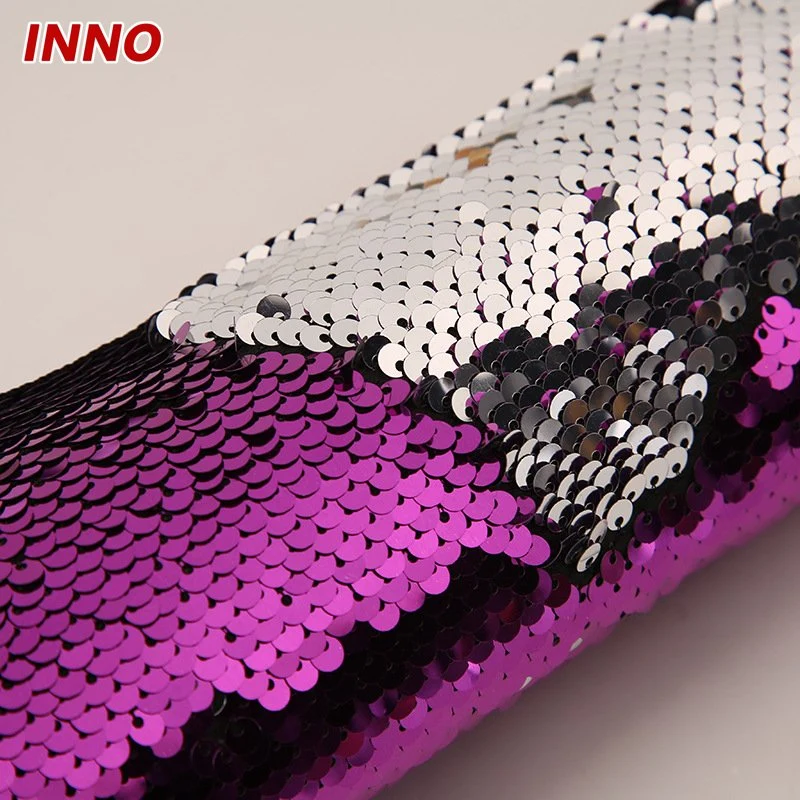 Usine de la vente directe de la marque d'Inno R053 n° nouveau sac de rangement Sequined papeterie à fermeture éclair au laser cas crayon en stock écologique