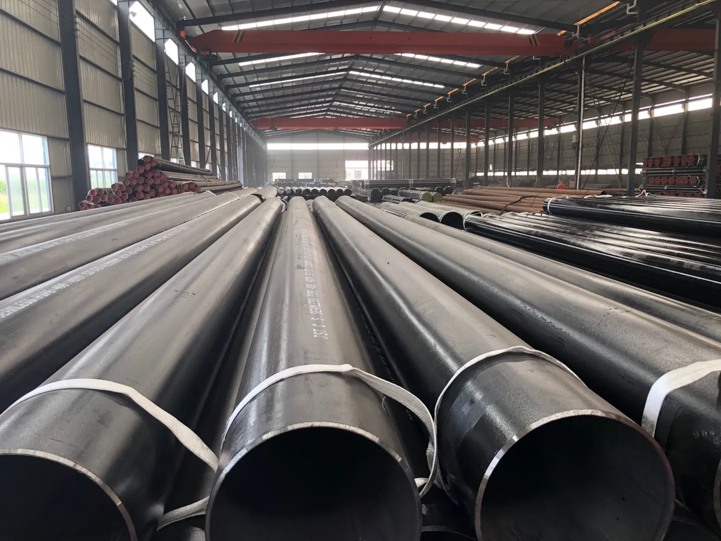 Straight Welded Steel Pipe by Carbon Steel Material Q195, Q235