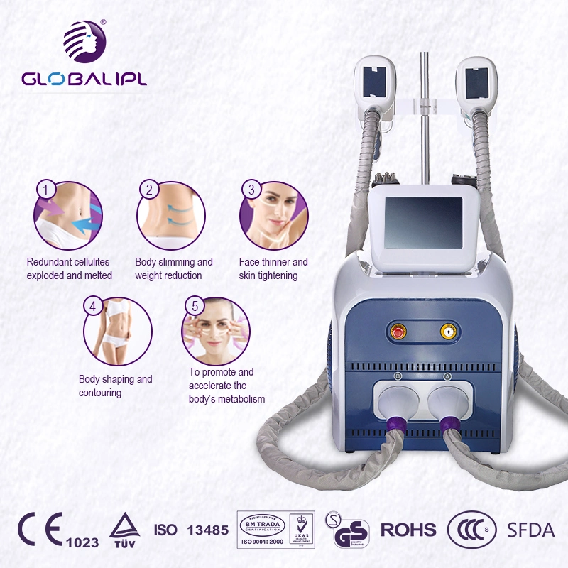 Multifunction Cryo Cavitation RF 4 Handles Weight Loss Cool Body Sculpting Cryolipolysis Fat Freezing Slimming Machine