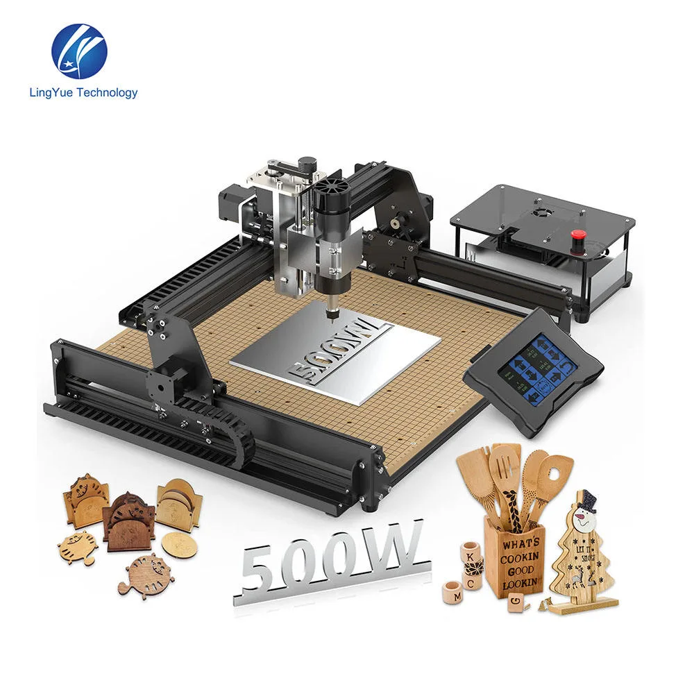 Lingyue 500W fuso 4540 Mini CNC Router 3 eixos pequeno Máquina de fresagem metálica