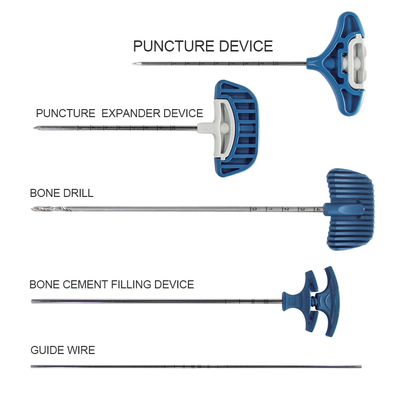 Dispositivo quirúrgico de la columna el sistema de cifoplastia 4,2 incluye instrumento de punción trocar Relleno de cemento de brocas para huesos