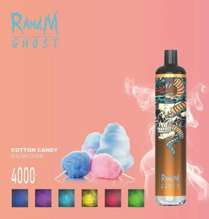 Os mais recentes R&amp;M Randm Ghost 4000 Puffs descartáveis, prontos para envio de fábrica Vape 8 ml cigarro electrónico personalizado Sair fumar