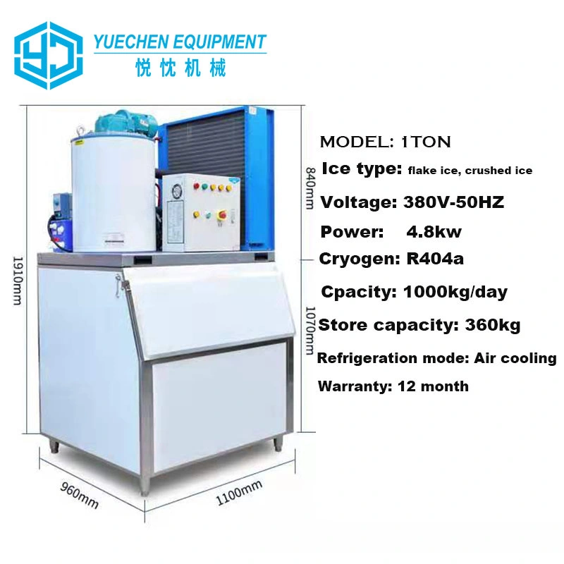 Equipamento automático para máquinas de gelo para máquinas de gelo de 1 tonelada/1,5 tonelada/2 toneladas/3 toneladas/5 toneladas para pré-instalação Refrigeração