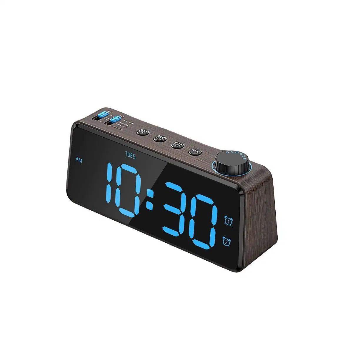 Digital Pll FM Radio USB Charging Dual Alarm Clock