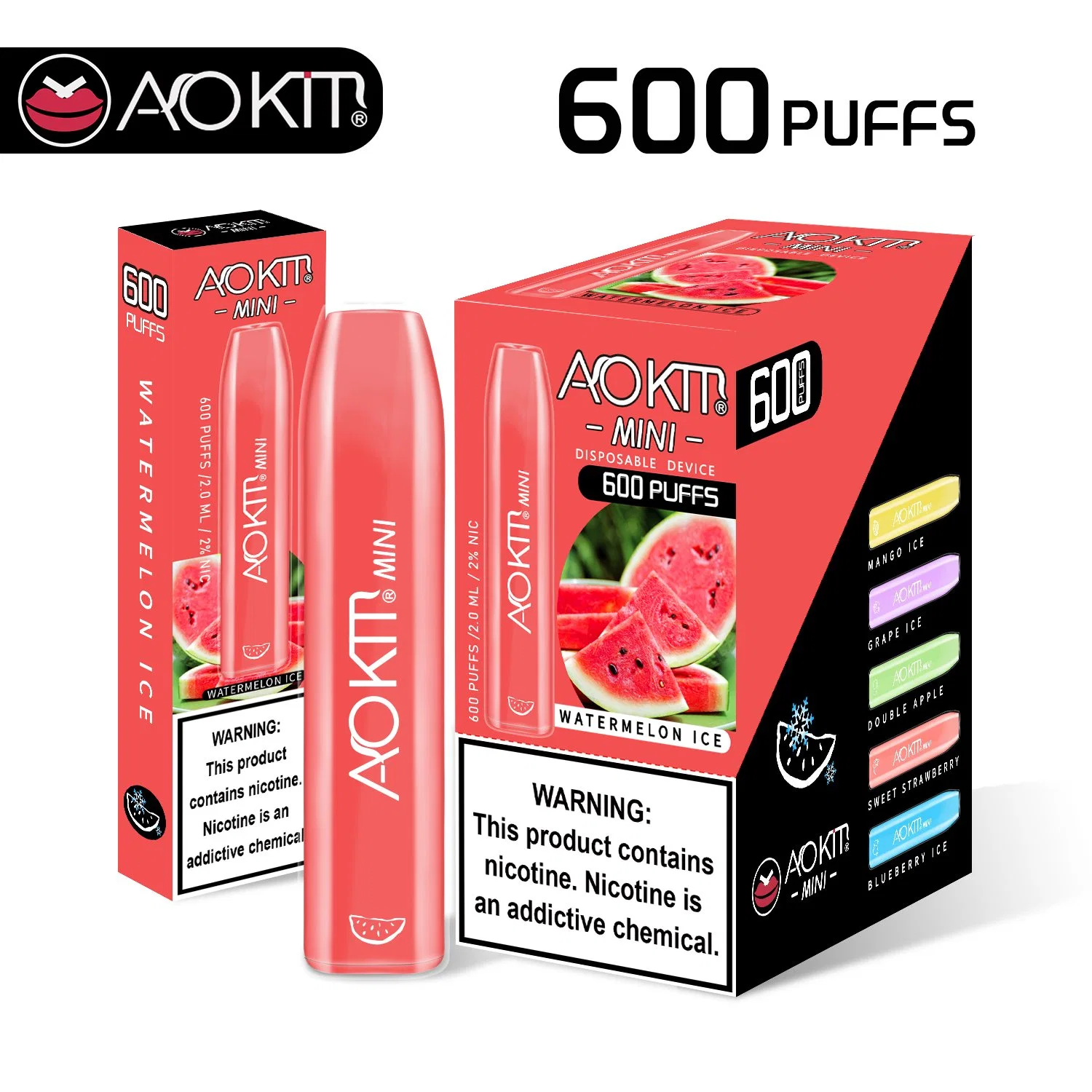 OEM Factory Aokit Mini 600 Puffs 500mAh Einweg-Vape Mini Elektronische Zigarette