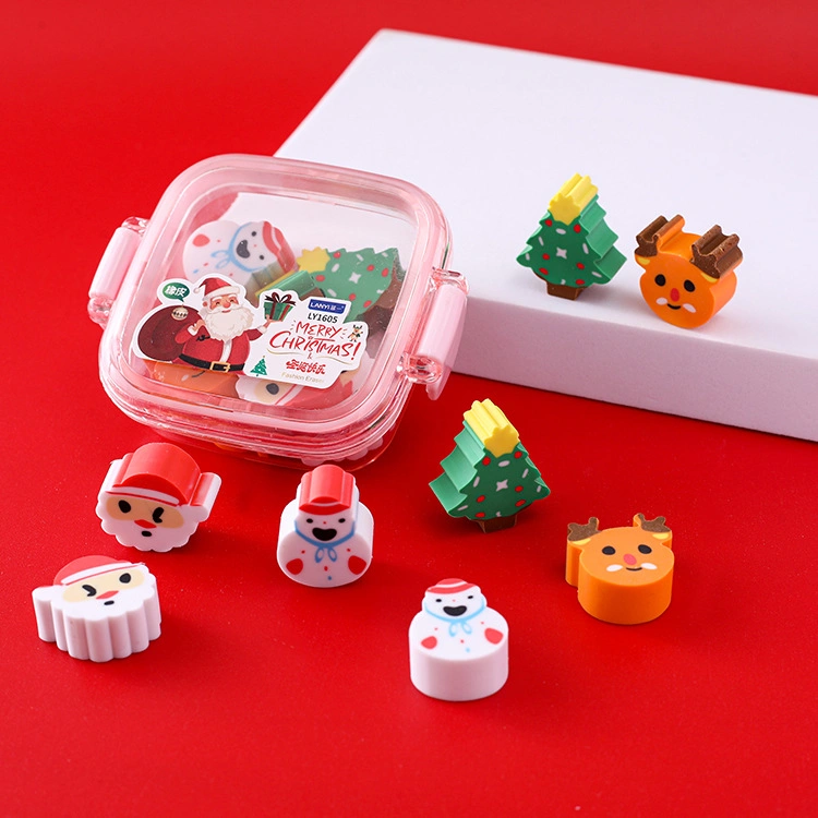 Christmas Eraser Creative Cute Schoolboy Stationery Gifts Kids Cartoon Prize Christmas Gifts