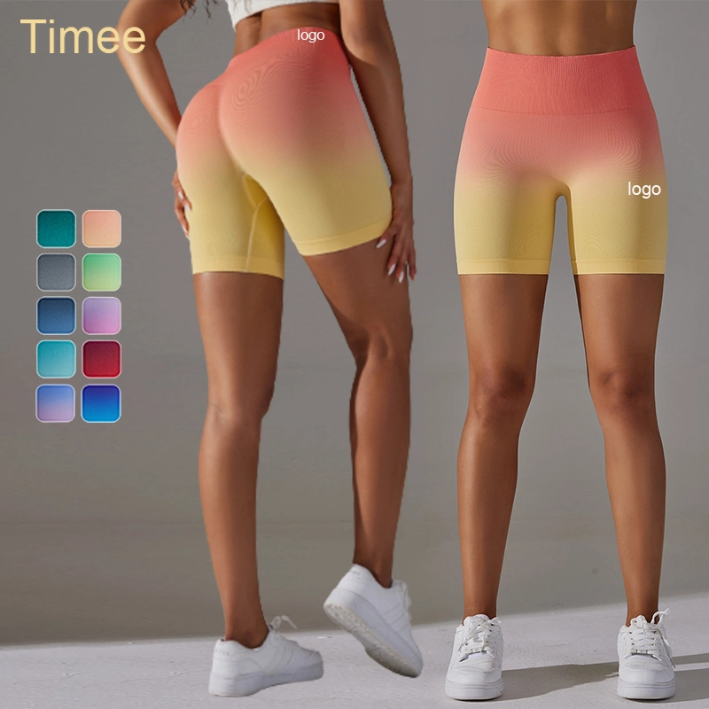 Seamless Gym Fitness Yoga Workout Sports Shorts Women Boxer Shorts Gym Fitness Seamless Yoga Biker Shorts for Women