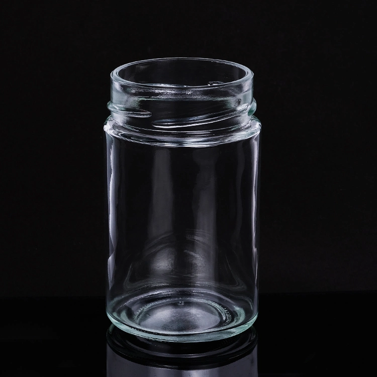 Airtight Round Glass Storage Pickles Jars with Deep Metal Caps Lids