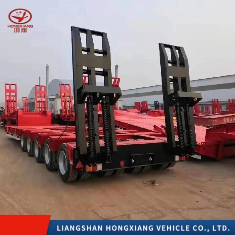 New 3 Axle Heavy Cargo Trailers Low Bed Semi-Trailers for Sale
